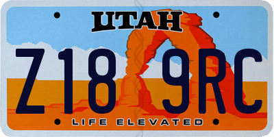 UT license plate Z189RC