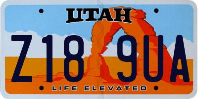 UT license plate Z189UA