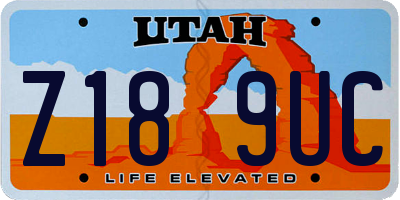 UT license plate Z189UC