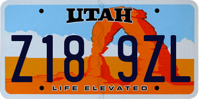 UT license plate Z189ZL