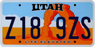 UT license plate Z189ZS