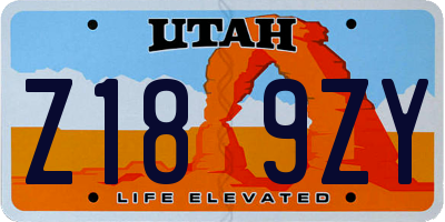 UT license plate Z189ZY