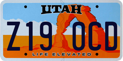 UT license plate Z190CD