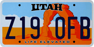 UT license plate Z190FB