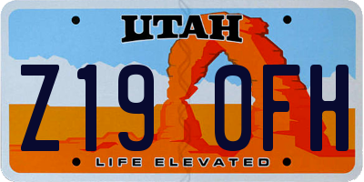 UT license plate Z190FH