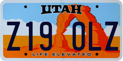 UT license plate Z190LZ