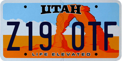 UT license plate Z190TF