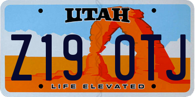 UT license plate Z190TJ