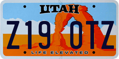 UT license plate Z190TZ