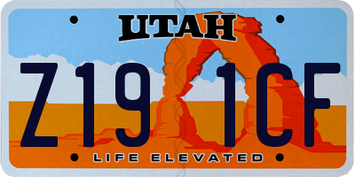 UT license plate Z191CF