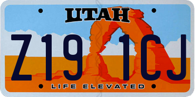 UT license plate Z191CJ