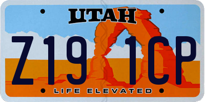 UT license plate Z191CP