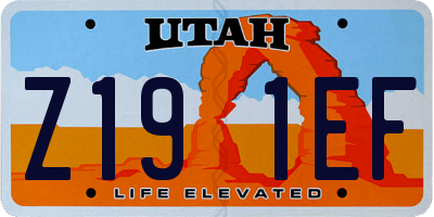 UT license plate Z191EF