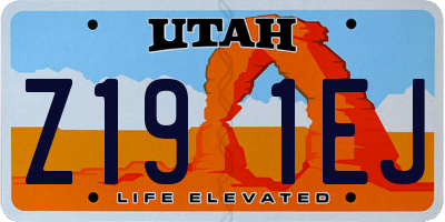 UT license plate Z191EJ