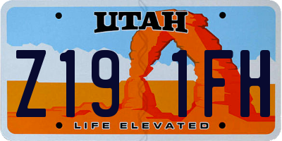 UT license plate Z191FH