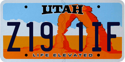 UT license plate Z191IF