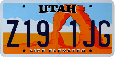 UT license plate Z191JG