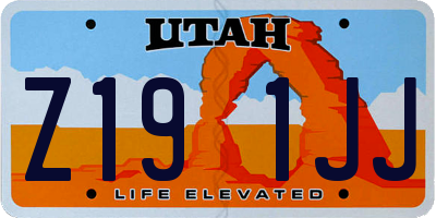 UT license plate Z191JJ