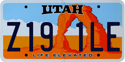UT license plate Z191LE