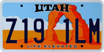 UT license plate Z191LM