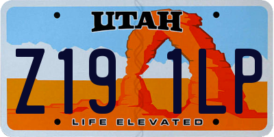 UT license plate Z191LP