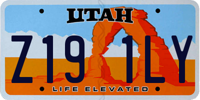 UT license plate Z191LY