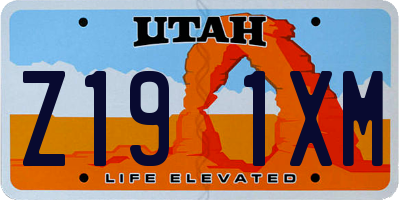 UT license plate Z191XM