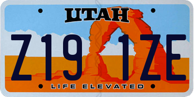 UT license plate Z191ZE
