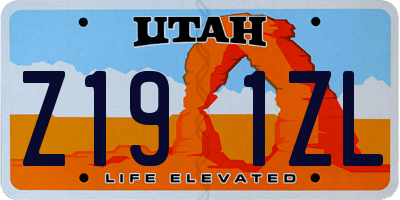 UT license plate Z191ZL