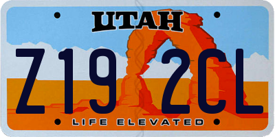 UT license plate Z192CL