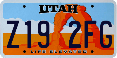 UT license plate Z192FG