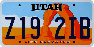 UT license plate Z192IB