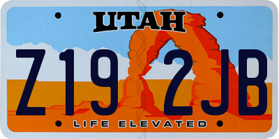 UT license plate Z192JB