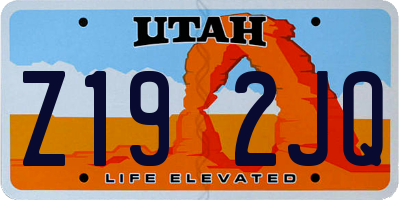UT license plate Z192JQ