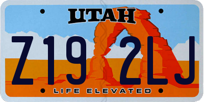 UT license plate Z192LJ