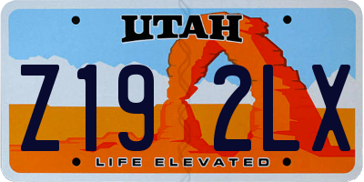 UT license plate Z192LX