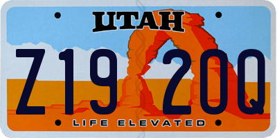 UT license plate Z192OQ