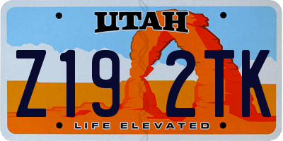 UT license plate Z192TK