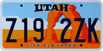 UT license plate Z192ZK