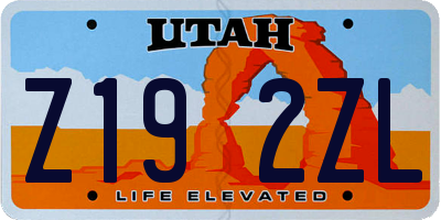 UT license plate Z192ZL