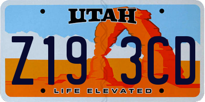 UT license plate Z193CD