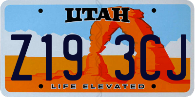 UT license plate Z193CJ