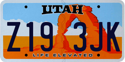 UT license plate Z193JK