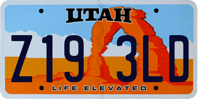 UT license plate Z193LD