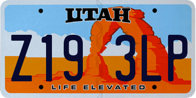 UT license plate Z193LP