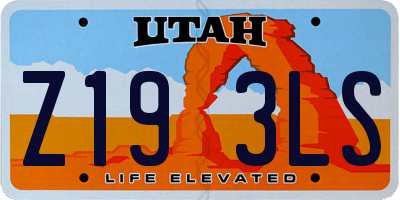 UT license plate Z193LS