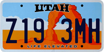 UT license plate Z193MH