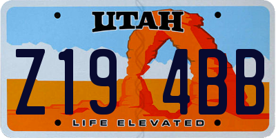 UT license plate Z194BB