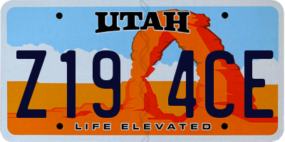 UT license plate Z194CE