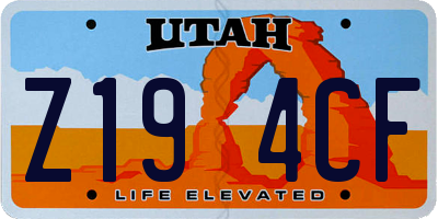 UT license plate Z194CF